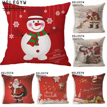 

Merry Christmas Office Covers Case Pillow Home Cotton Linen Pillow Textile Throw Pillowcase Printed
