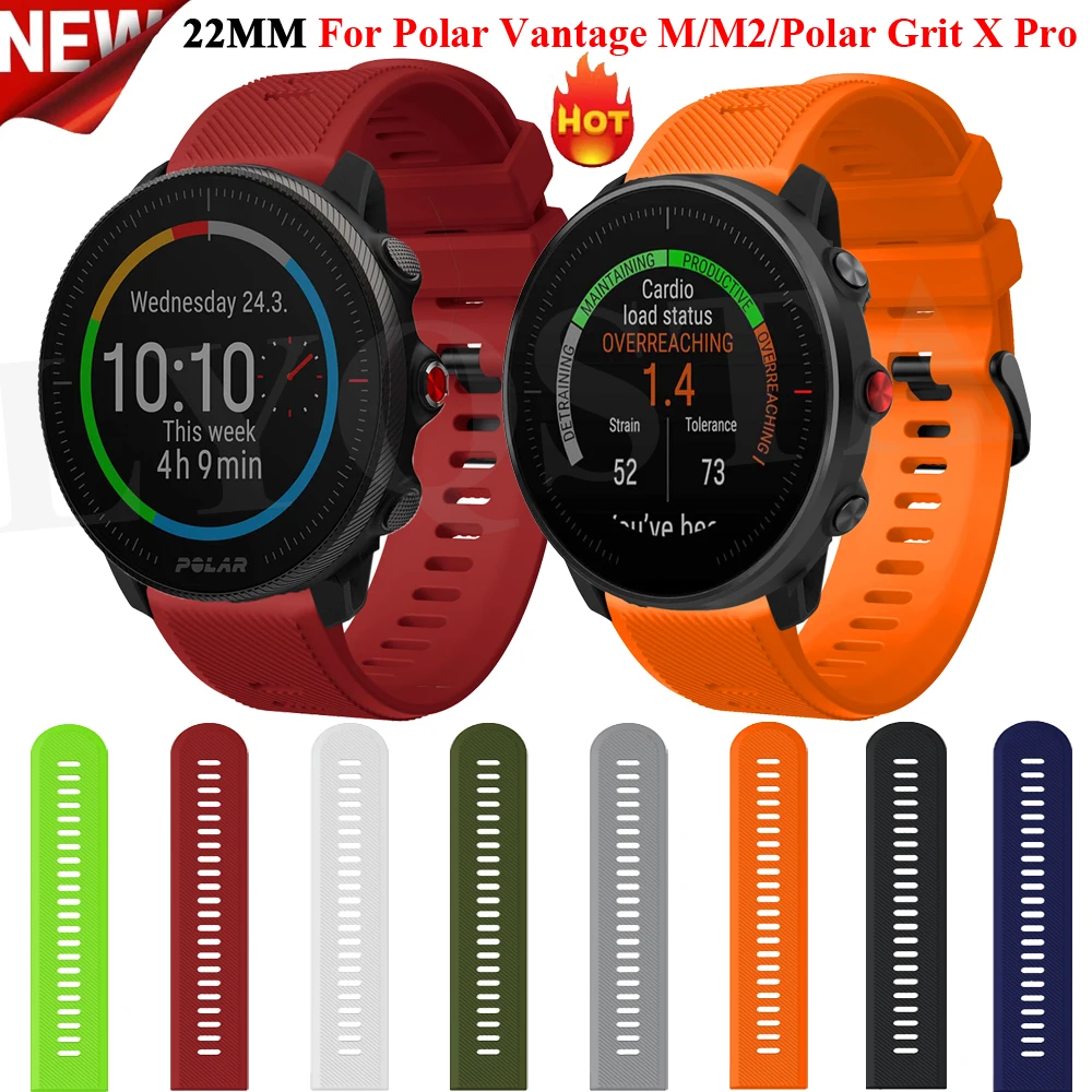 Ремешок для часов Polar Vantage M/M2 силиконовый браслет смарт-часов Grit X Pro 22 мм | Наручные