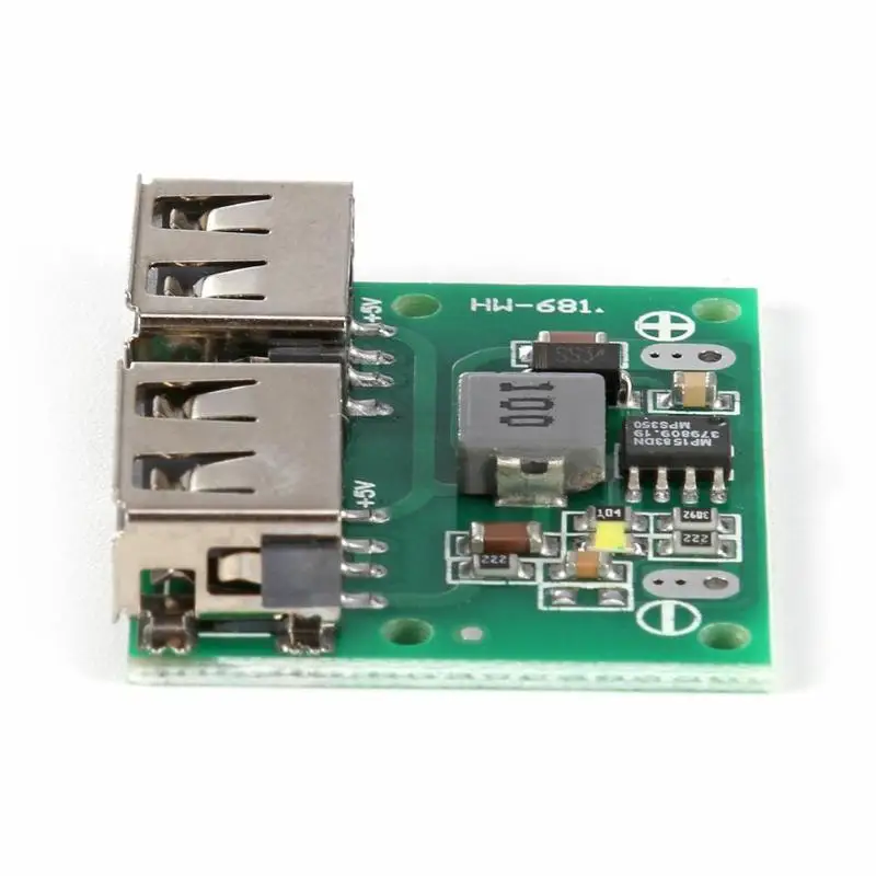 Плата понижающего напряжения с двумя USB портами от 9 В/12 В/24 В до 5 3 А быстрое