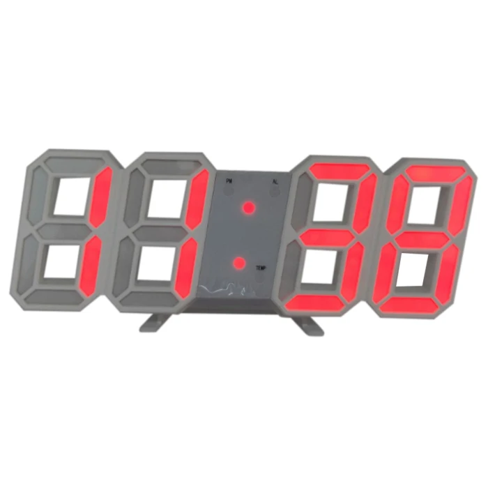 Современные Цифровые 3D светодиодный настенные часы будильник со звуковым сигналом 12/24 часа в сутки Дисплей зарядка через usb TP899