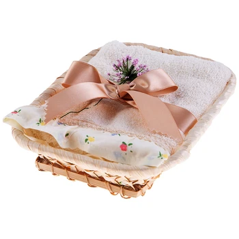 

Terry towel in a basket, Shabby Chic, 30X50cm, Cotton 100%, Champagne. Home and kitchen products