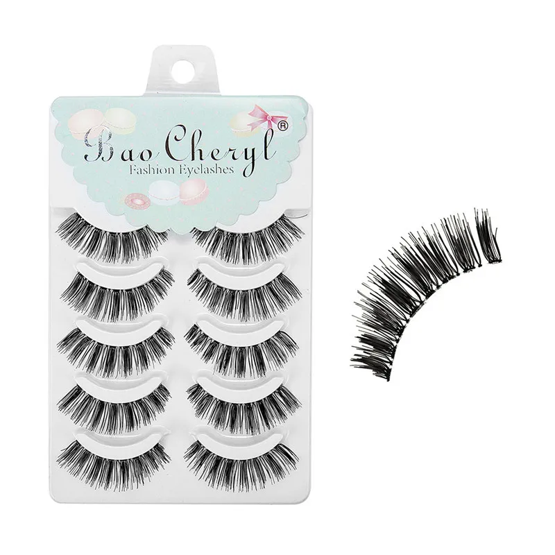 5 пар носки из натурального плотного полностью накладные ресницы супер длинный