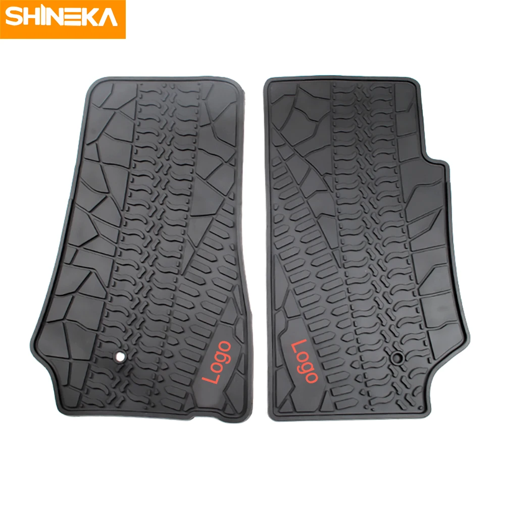 SHINEKA коврик для Jeep Wrangler JK 2007- 2/4 двери резиновый пол ножной Набор ковриков аксессуары для Jeep Wrangler JK