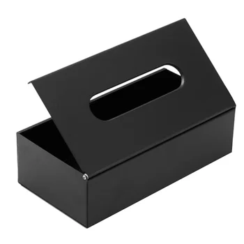

Stainless Steel Facial Tissue Box Desktop Bathroom Toilet Paper Storage Cover Shelf