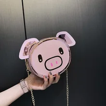Best Price WOMEN'S Bag 2019 New Style Fashion Korean-style Versatile Shoulder Bag Chain Shoulder Bag Cute Adorable Pig Bag Small round Bag