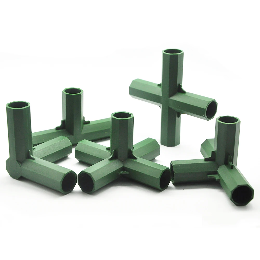 Description Picture 5 of item6pcs 16mm Inner Diameter Gardening Plant Stakes Plastic Edging Corner Connection Accessories Greenhouse Plant Frame Connectors