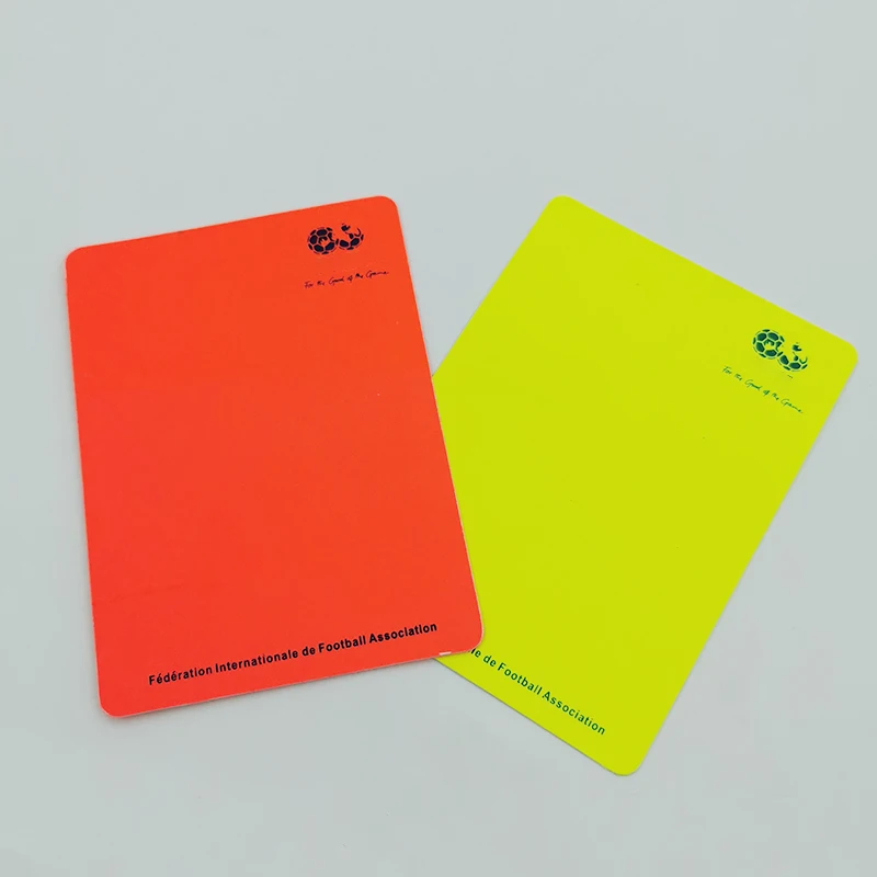 30pcs PU Leather Soccer referee cards with pencel book Fair Play match referee equipment Red And Yellow Card With Pencil