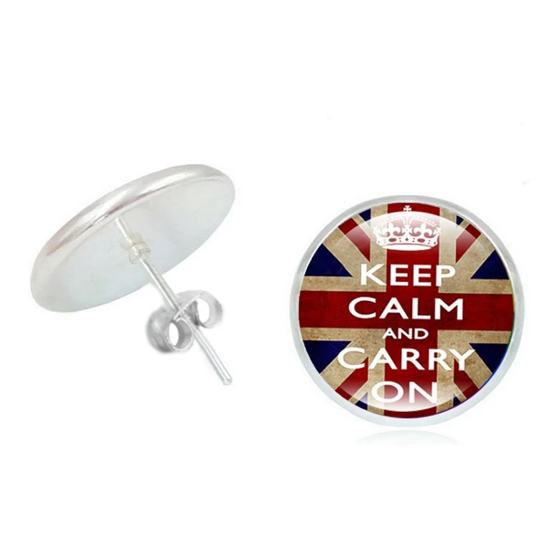 Новые аксессуары надпись Keep Calm and Carry on флаг на английском языке стекло для