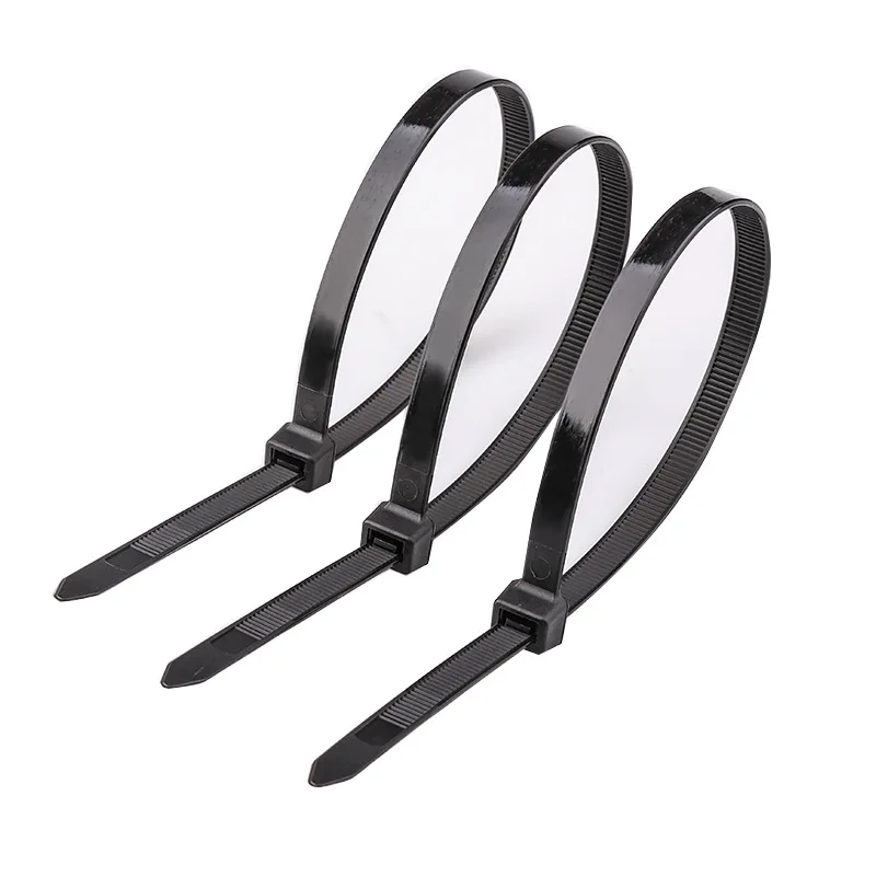 Self-locking Nylon Cable Tie Wire Zip Ties Set 3X80 3X100 3X120 3X300 Black Fasten Cable Tie 100PCS