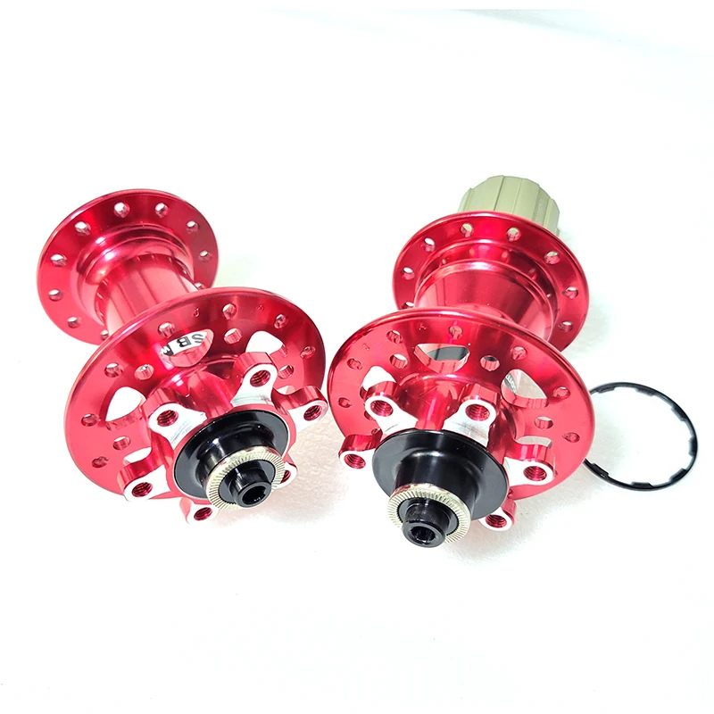 Novatec-ディスクブレーキ付きハブd711sb d722sbb,赤白,9mm x 108mm 