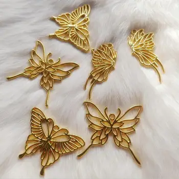 

5pcs Butterfly Open Bezels DIY UV Resin Jewelry Accessories Flying Wings Hollow Pendant