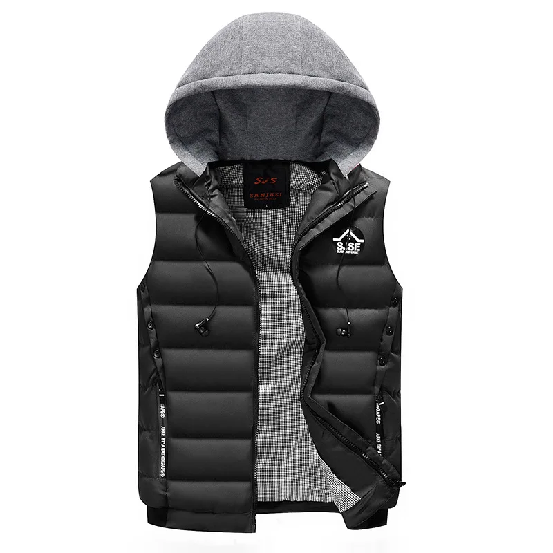 

2018 New Style down Feather Cotton Vest Men's Autumn & Winter Korean-style Trend Handsome Waistcoat Coat Men's Warm Vest