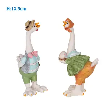 

GARDEN LAWN DECOR STATUE DUCK ANIMAL DECORATION STATUE FIGURINE SCULPTURE 1PAIR