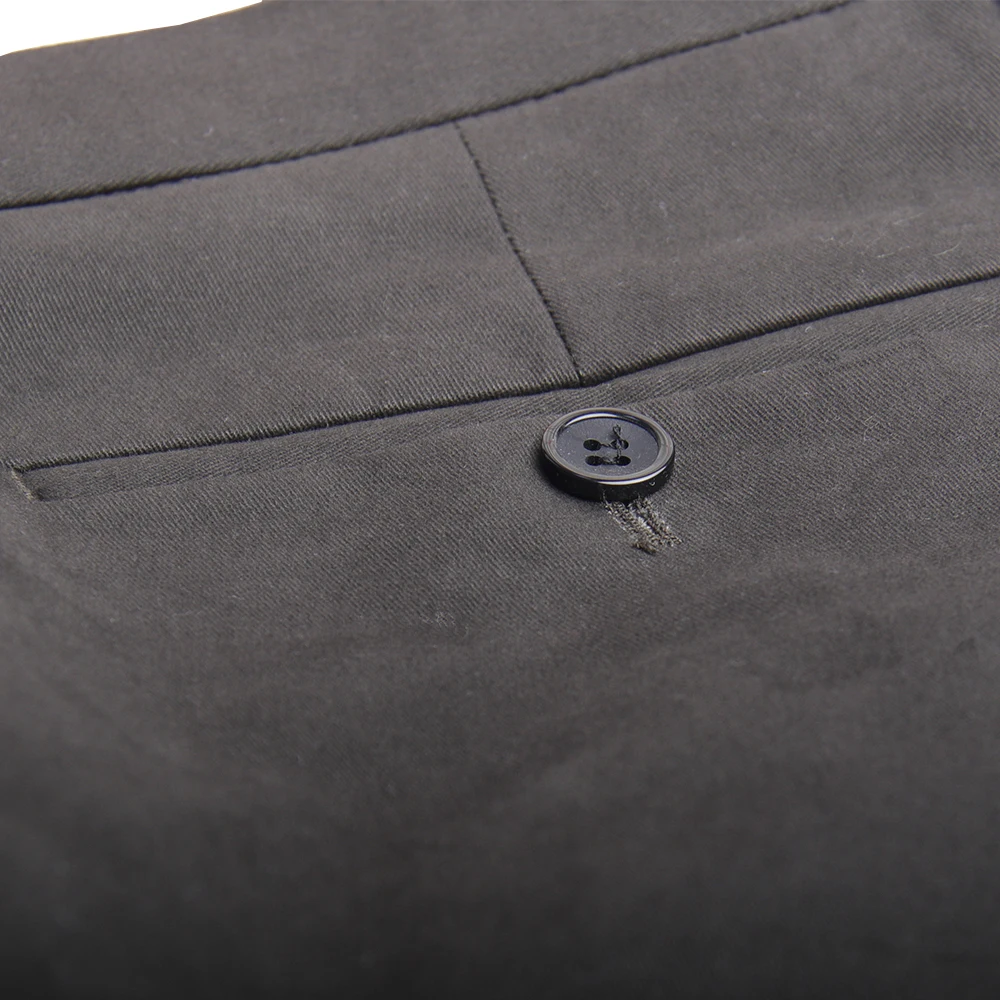 2025 Comfortable Stretchy Cotton Chinos Custom Made Dark Grey Cotton Pants Men Tailored Winter Autumn Spring Warm Khakis Trouser