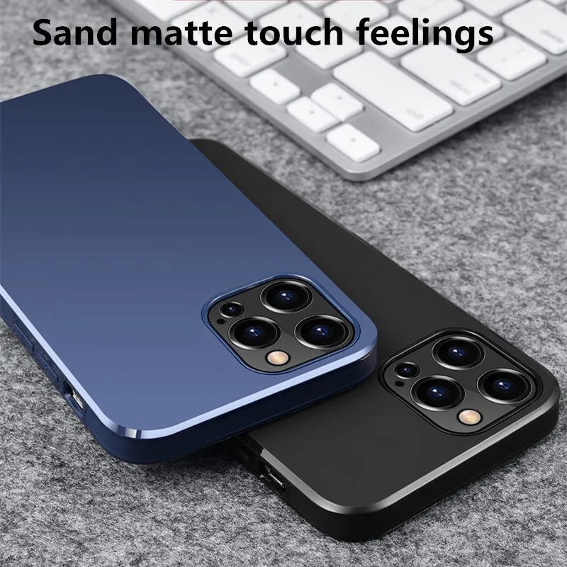 Invisible Car Mount Magnetic Phone Case For iPhone 12 Mini 11 Pro Max X XR XS Slim Back Cover Lightweight Business Luxury