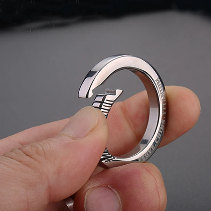 Titanium TC4 Key Ring Super Lightweight Spring Men Hanging Buckle Holder Creative Keyring Pendant Gift | Украшения и аксессуары