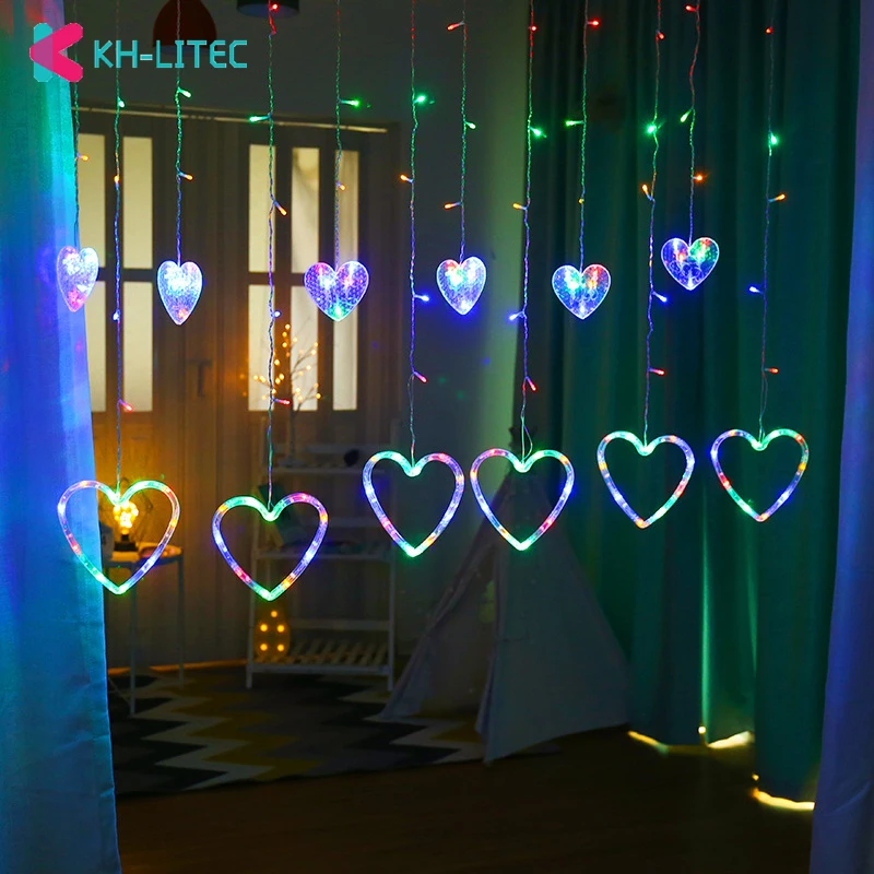 Heart-shaped-LED-String-Lights-Romantic-Valentine`s-Day-Christmas-Birthday-Wedding-Party-Curtain-Decoration-Led-Fairy-Lights3