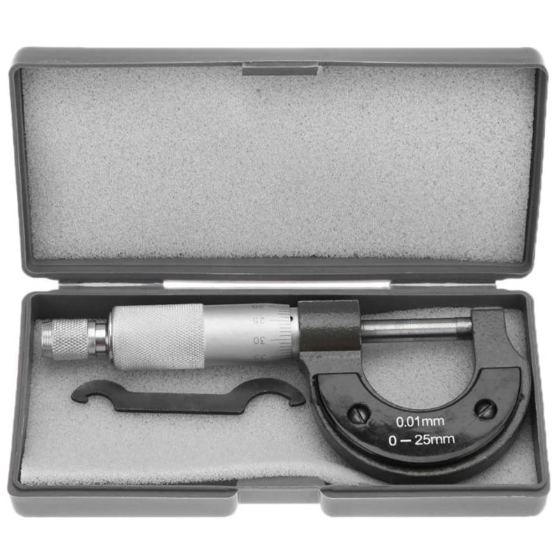 

0-25Mm/0.01Mm Outside Micrometer Caliper Precision Gauge Vernier Caliper Measuring Tools Micrometer Gauging Tools