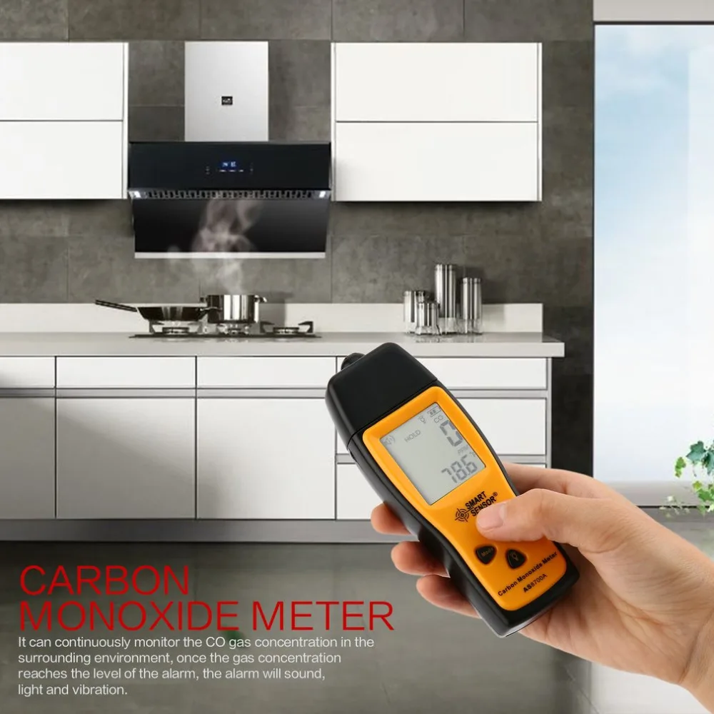 

Handheld Carbon Monoxide Meter Portable CO Gas leak Detector Gas Analyzer High Precision Detector Gas Monitor Tester 1000ppm