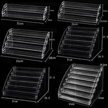 Nova moda multicamada de plástico transparente prego polonês rack doméstico óculos de sol titular cosméticos unha polonês organizar prateleira armazenamento(China)