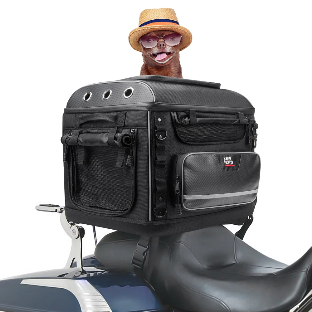 Motorcycle Universal Pet Dog/cat Bag With Passenger Rear Seat Luggage