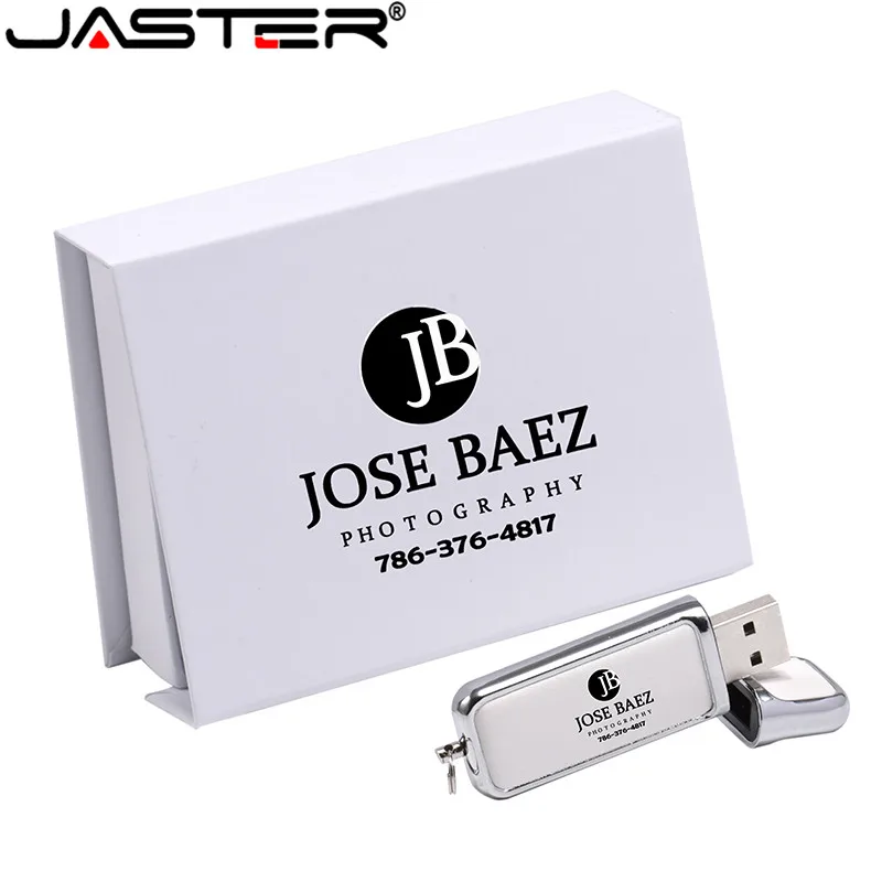 USB флеш накопитель JASTER из белой кожи 2 0 4 ГБ 8 16 32 64 128 ГБ|USB флэш-накопители| |