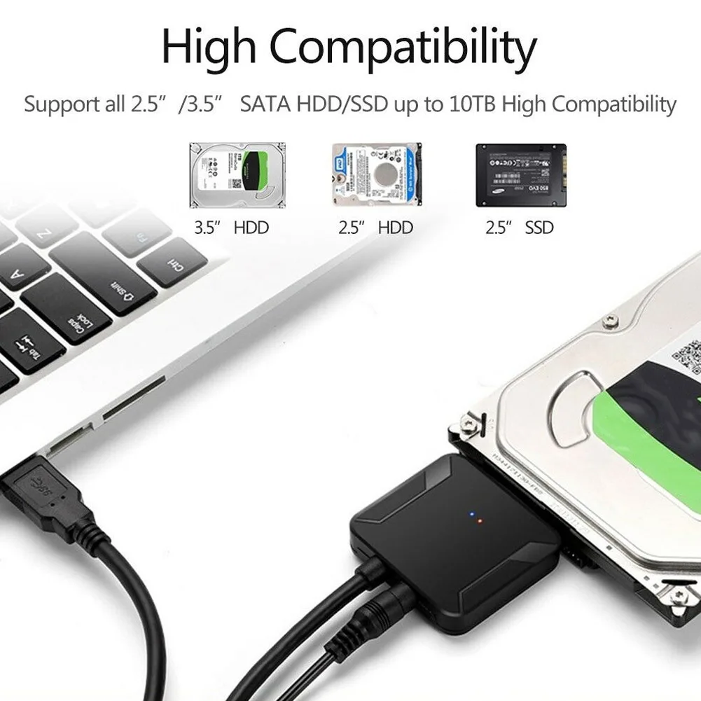 Новый USB 3 0 до 2 5/3 5 дюймов IDE SATA жесткий диск адаптер HDD передачи конвертер Кабель