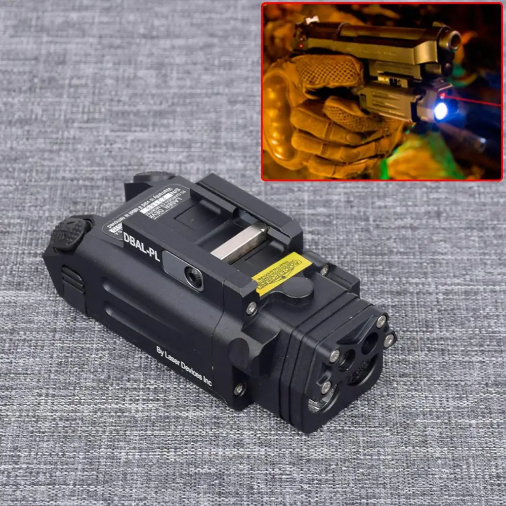 Tactical DBALPL IR Laser Light Combo Strobe Weapon Light LED Gun Tac