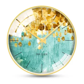 

Europe Wall Clock Art Modern Gold Clock Creative Fashion Small Fresh Light Luxury Vintage Home Decor Hanging