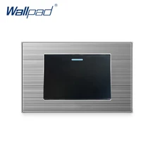 

Wallpad Stainless Steel Panel Wall Light Switch and Socket Set Rocker Button 118*75mm 16A AC110-250V