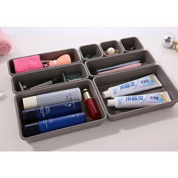 

8pcs/set Home Drawer Organizer Box Trays Storage Box Office Storage Kitchen Bathroom Closet Jewelry Makeup Desk Box Organization