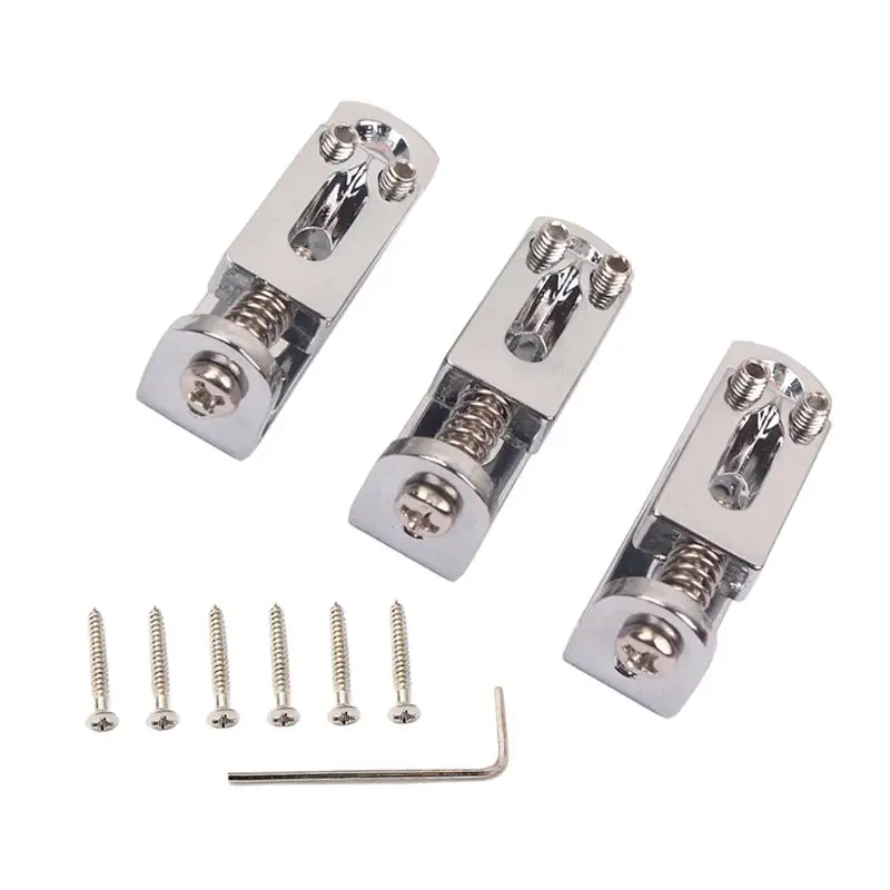 3pcs Guitar Bridge Metal Durable Single String GA1200 Bridg Strain Plate Saddle for Bass | Спорт и развлечения