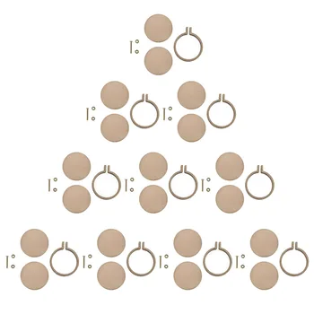 

10pcs Mini Embroidery Hoop Embroidery Frame Wooden Cross Stitch Hoop Ring Earring DIY Craft Making for Gift