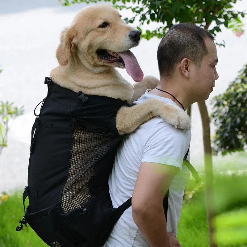 Большая переноска для собак, рюкзак для домашних животных на плечо, сумка для собак, Воздухопроницаемый моющийся рюкзак для прогулок на велосипеде