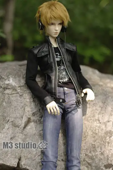 1/3 BJD кукла панк кожаная куртка мотоциклетная куртка Одежда Аксессуары для BJD/SD SD17, не включает в себя куклы, обувь, парик и другие E2614