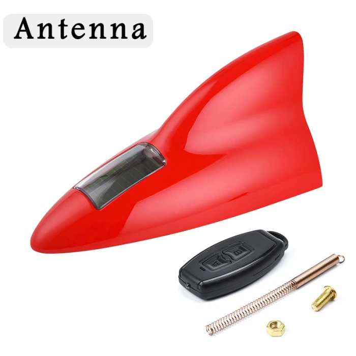 LED Shark Fin Light Solar Power Warning Lamp Anti Collision Decoration for Car BB55