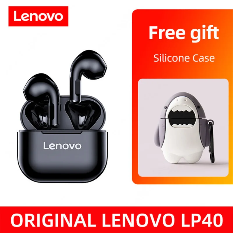 Lenovo LP40 TWS Wireless Bluetooth 5.0 Earphones Mini Headphones with Mic Touch Control Music Sports Waterproof Earbuds Headsets 