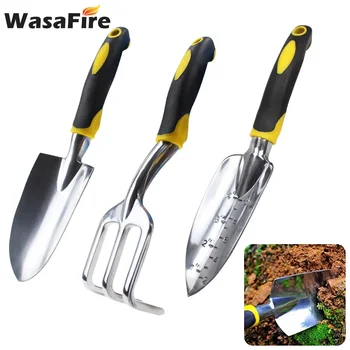 

New Home Gardening Tool Balcony Bonsai Digging Suits Three-piece Aluminum Alloy Shovel Rake Garden Tools Set