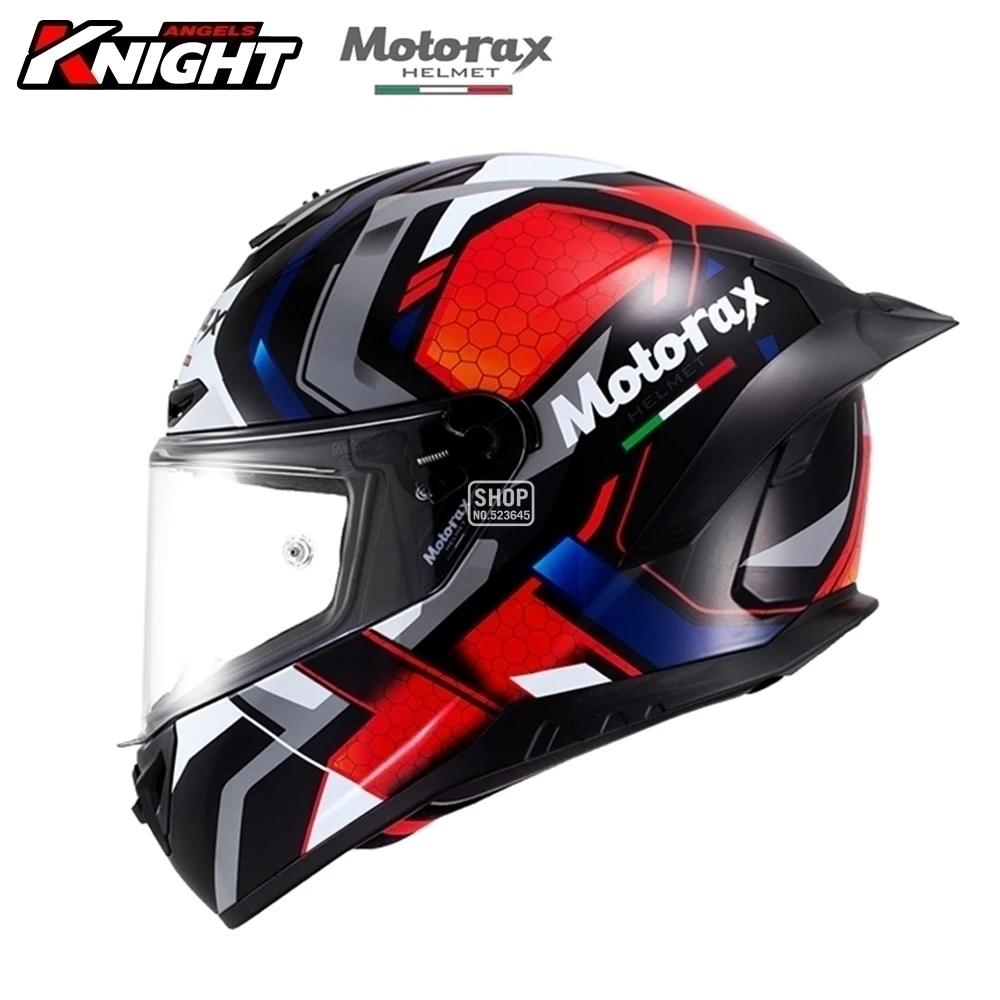 thumbnail image 1 of Casco de motocicleta MOTORAX Casco Moto Certificación ECE Casco de carreras de motocross Estilo grafiti con cola Casco todoterreno Casque, 1 of 5