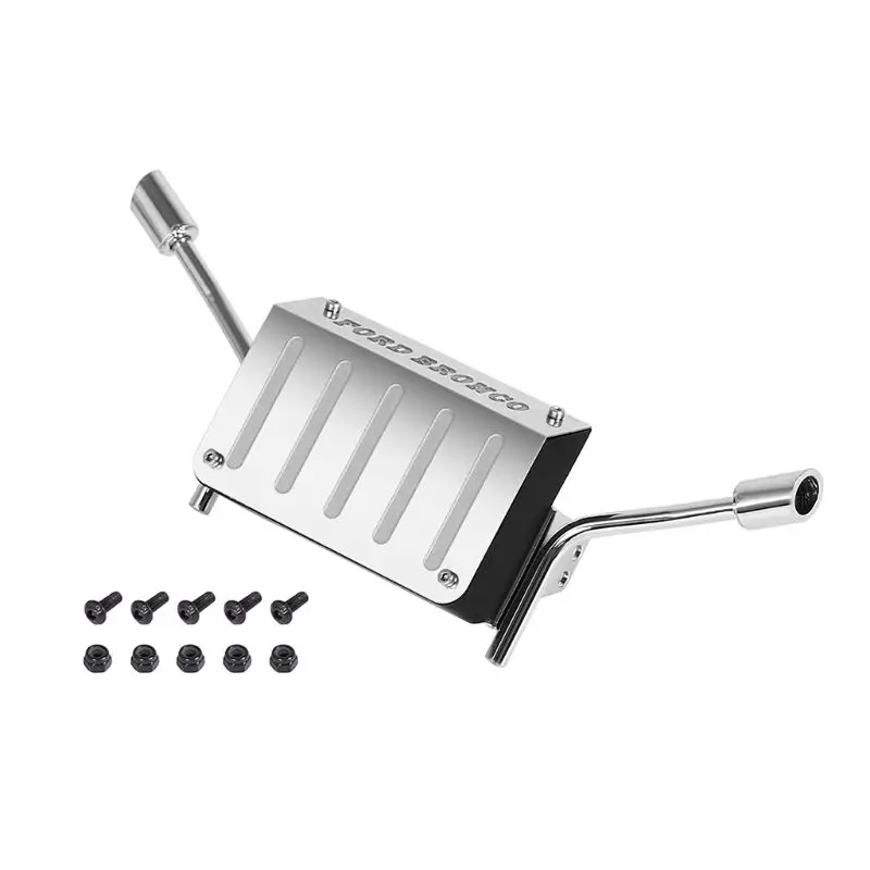 Metal Simulation Fuel Tank with Exhaust Pipe for TRX-4 Ford BRONCO RC Car Y4QA