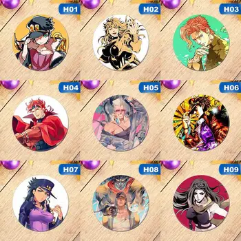 

JoJo's Bizarre Adventure Cosplay Badges Jotaro Kujo Brooch Icon Collection Bag Breastpin For Backpacks Clothing