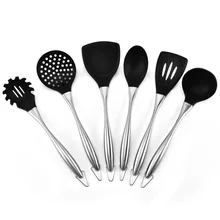 Силикагель кухонная посуда 6 шт. антипригарный горшок кухонные принадлежности для готовки силиконовая лопатка ложка набор силиконовой посуды