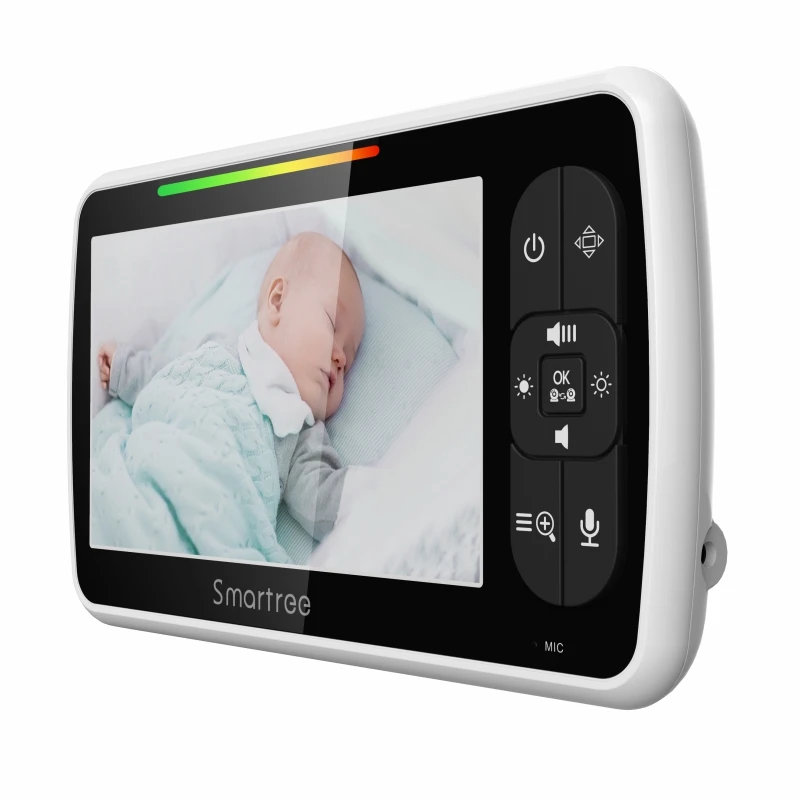  HelloBaby 5 Inch Video Baby Monitor with Camera and Audio,  Remote Pan-Tilt-Zoom Camera with Night Vision, 2-Way Talk, Temperature, 8  Lullabies and 1000ft Range Baby Monitor No WiFi Needed : Baby