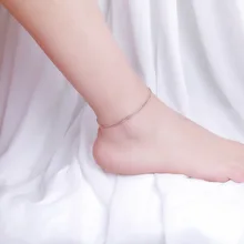 Стиль, модный трехслойный браслет на ногу с цепочкой в виде змеи, Женская Южная Корея Dongdaemun,, титановая сталь, простая застежка на лодыжке