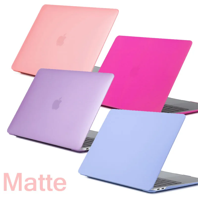 Однотонный чехол для MacBook Pro 13 15 2016 2018 жесткий матовый с сенсорной панелью из