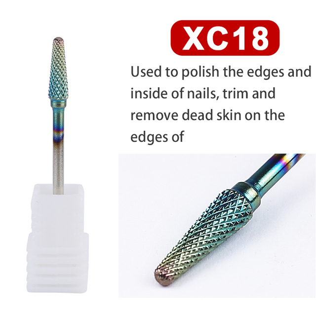 Milling Cutter For Manicure Rainbow Color Tungsten Steel Manicure Machine For Nail Drill Bits Tools Nail Accessories