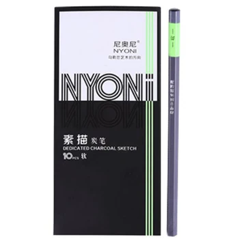 

NYONI 10 Pieces Charcoal Pencil Soft Charcoal Beginner Soft Charcoal Pen Sketch Pen Art Student Special Sketch Pencil Set