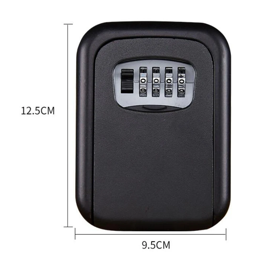 Key Lock Box Wall Mounted Key Safe Box Weatherproof 4 Digit Combination