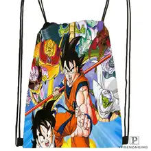 Пользовательские Dragon-ball-z-походная сумка на шнурке милый рюкзак для детей(черная спинка) 31x40 см#20180611-02-57
