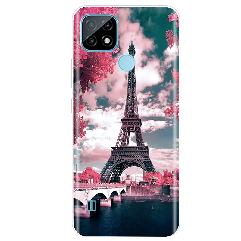 For Realme C21 Case Soft Tpu Silicone Case For OPPO RealmeC21 C 21 Phone Cover Fundas RMX3201 Bumper Case For Realme C21 Cover pouch phone